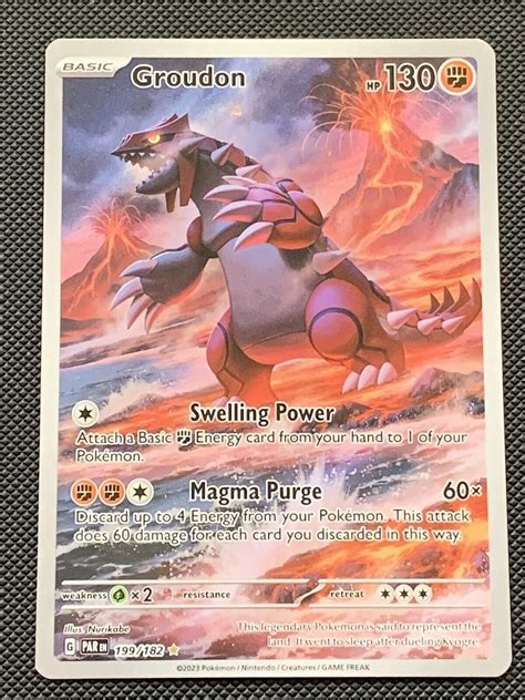 Groudon Paradox Rift Illustration Rare Pokemon Card Mint Nm