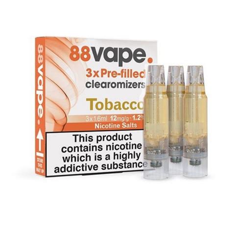 88 Vape Tobacco Prefilled Clearomisers