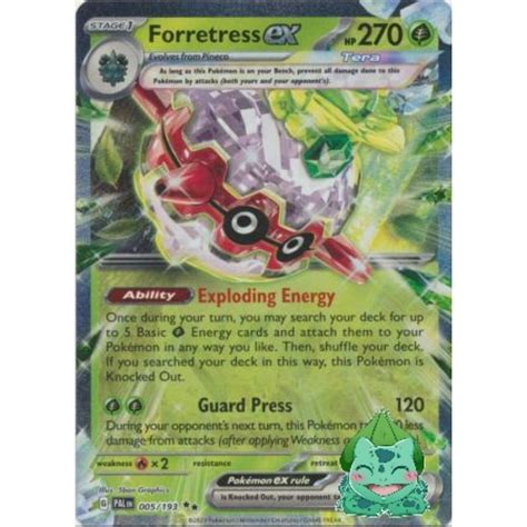 Forretress EX 005 193 Paldea Evolved SV02 Pokémon TCG Card Game Scarlet