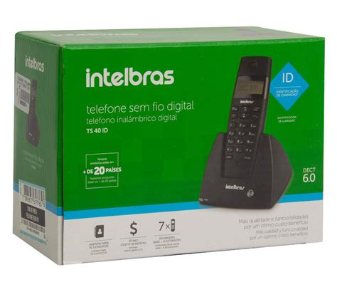 Telefone Sem Fio Com Identificador De Chamadas Ts40id Preto