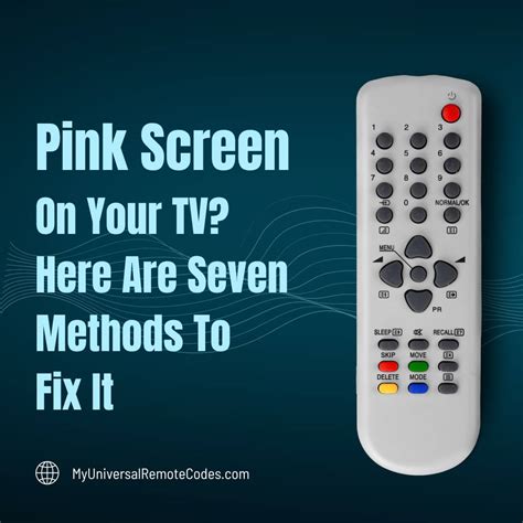 Pink Screen On TV? - Seven Methods To Fix It