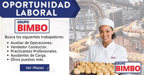 Oportunidad Laboral Bimbo Mira Todos Los Puestos Y Postula Ofertas Y Convocatorias