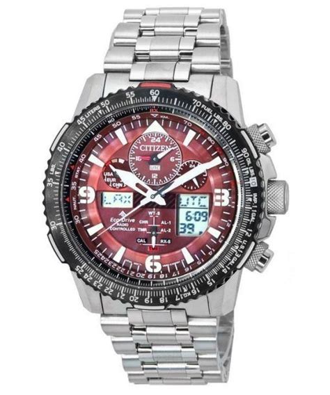 Citizen Promaster Skyhawk Perpetual Calendar 레드 다이얼 에코드라이브 다이버 Jy8086