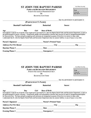 Fillable Online St John The Baptist Parish St John The Baptist Parish