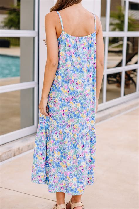 Go With It Pink Ditsy Floral Midi Dress Trendy Summer Midis Shop