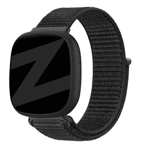 Correa Loop Nylon Fitbit Versa Negro Correasmartwatch Es