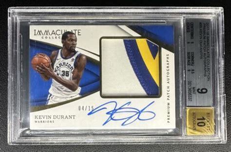 KEVIN DURANT BGS 9 2017 18 IMMACULATE PREMIUM PATCH AUTO AUTOGRAPH 15