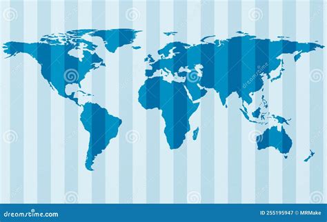 World Map with Time Zones stock illustration. Illustration of ...