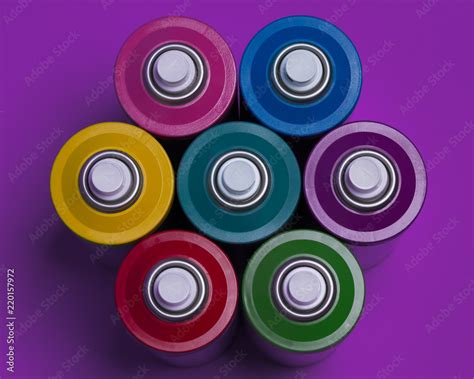 Graffiti spray on a purple background. Concept image Stock Photo | Adobe Stock