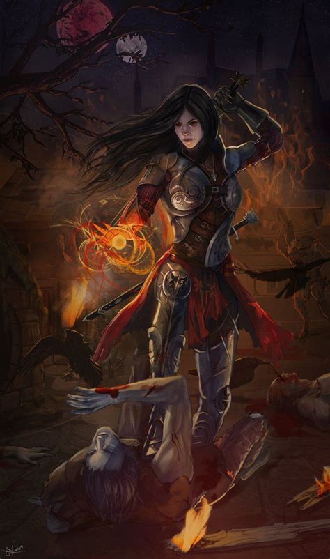 In Fire By Yekaterina Chibisova Reasonablefantasy Dark Priestess