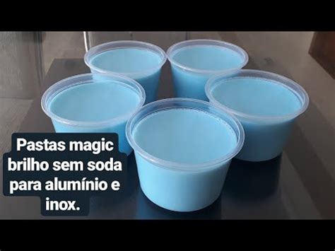 FAÇA PASTA MAGIC BRILHO SEM SODA PARA ALUMÍNIO E INOX ÓTIMO PARA