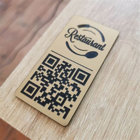 Plaque Qr Code Grav Avec Logo Personnalis X Cm Plastique