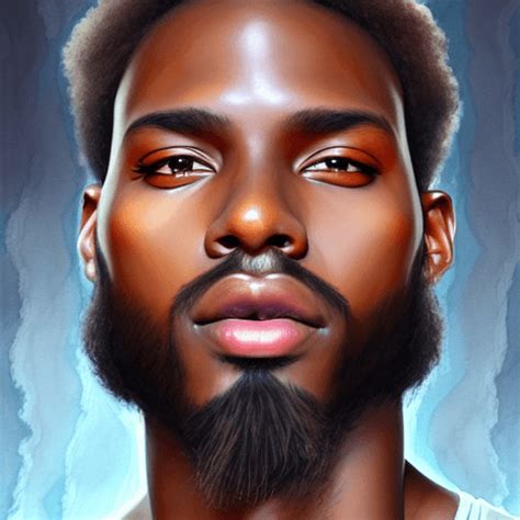 Handsome Brown Skinned Man With Silver Beard 3D Art Creative Fabrica