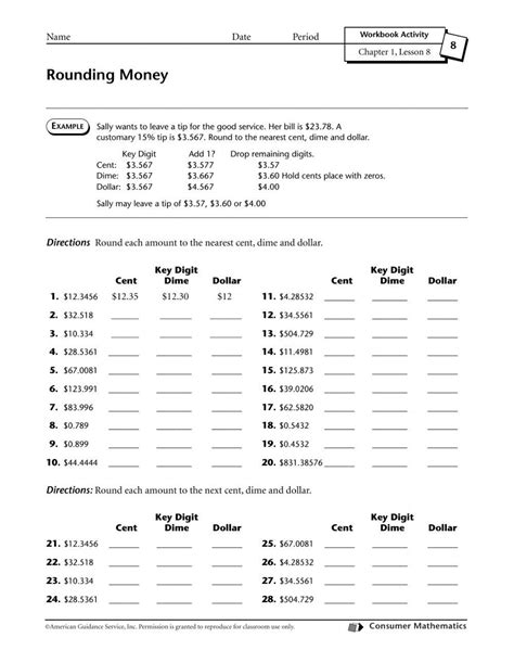 Round To The Nearest Cent Worksheet Live Worksheets Worksheets Library