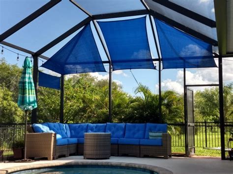 Screen Enclosures Shade Sails Shade Sails Spice Up Florida Pool Cages