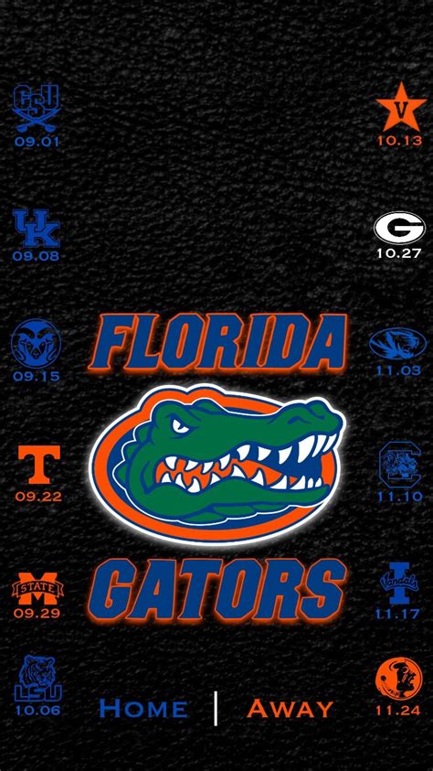 Made a Florida Football Schedule Wallpaper. Thought I’d post here in ...