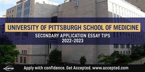 Medical - University of Pittsburgh Medical School Secondary Application ...