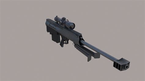 3D model XM500 Sniper Rifle VR / AR / low-poly | CGTrader