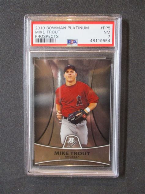 Bowman Platinum Prospects Pp Mike Trout Los Angeles Angels Psa