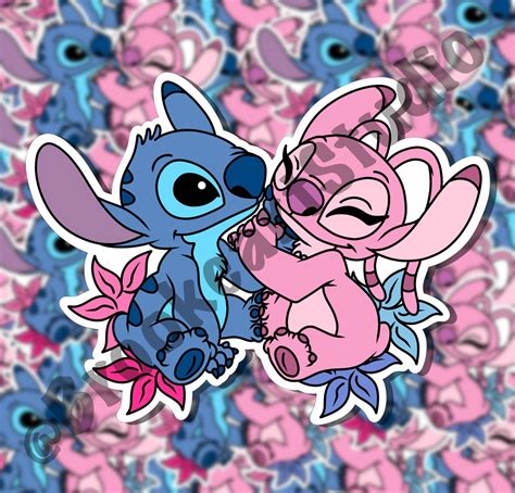 Disneys Lilo And Stitch Stitch And Angel Sticker Etsy Ireland