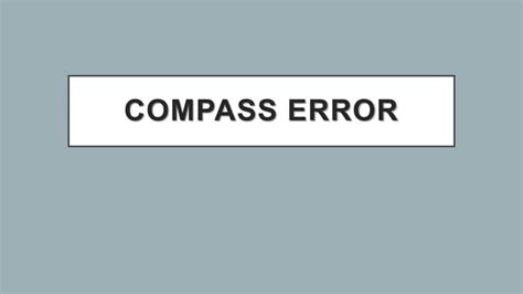 Compass Error Ppt Free Download