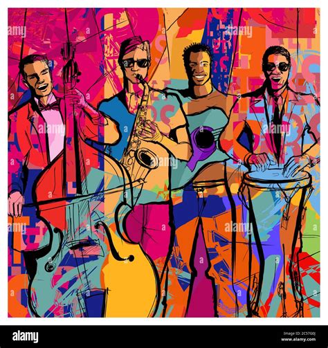 Jazz illustration hi-res stock photography and images - Alamy