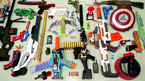 Collecting 7 Sniper Rifles And AK47 Guns Water Gun Light Sword Battle