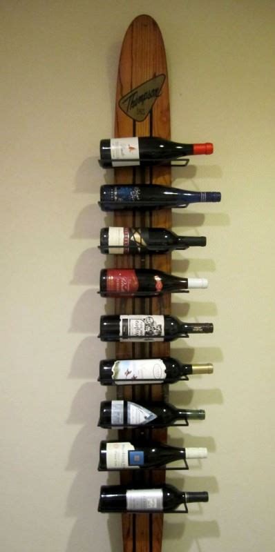 Great Wine Racks Made From Old Skis Gift Ideas Creative Spotting