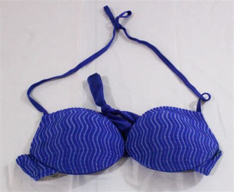 Calzedonia Women S Padded Push Up Mykonos Bikini Top As Midnight Blue