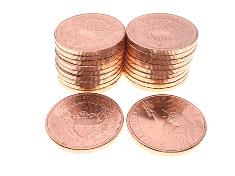 Lot - 20pc 1oz Fine Copper Statue Of Liberty Round