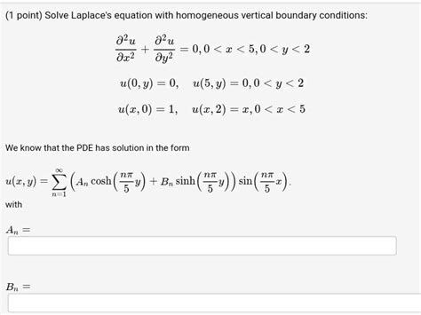 SOLVED Point Solve Laplace S Equation With Homogeneous Vertical