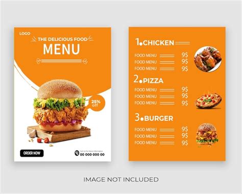 Premium Vector Free Vector Fast Food Restaurant Menu Template