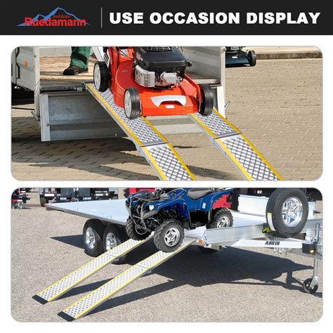 Ruedamann Loading Ramp 2pc 78 7 L × 8 5 W 1200 Lbs Capacity