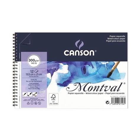 Bloco Montval Aquarela T Fina Espiral Folhas X Gm