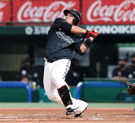 【ロッテ】井上晴哉5号ソロ「追加点が取れて良かったです。ごっちゃっし！」 プロ野球写真ニュース 日刊スポーツ