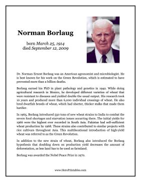 Norman Borlaug Hero Biography