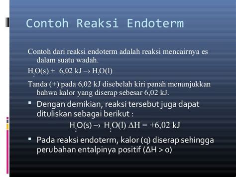 Contoh Reaksi Eksoterm Dan Endoterm