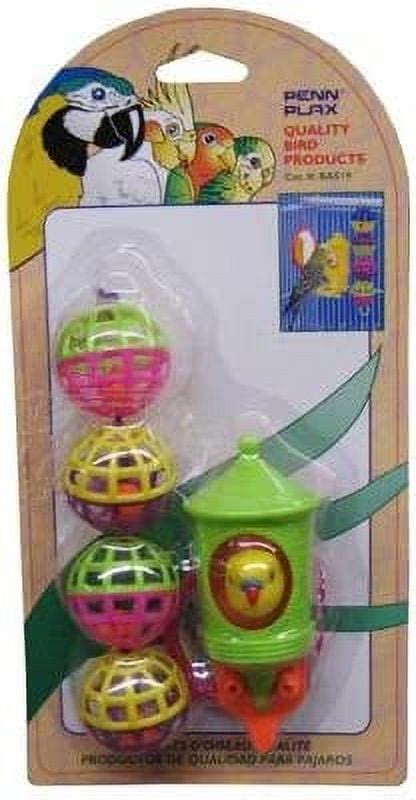 Penn Plax Bird Play Pack 3 Pieces Lattice Balls Bobbing Bird And Two Way Mirror