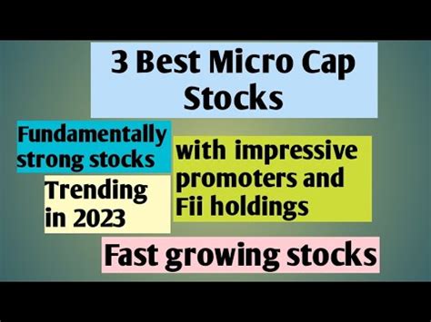 Best Micro Cap Stocks In Youtube