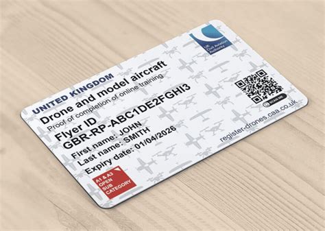 Caa Drone Licence Card