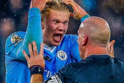 Erling Haaland Reacts To Viral Meme Of Himself Screaming At Referee