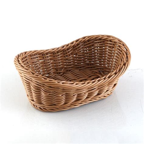 Oval Wicker Woven Basket Bread Roll Basket Serving Basket For Etsy