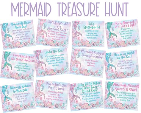 Mermaid Treasure Hunt Mermaid Scavenger Hunt Mermaid Party Etsy