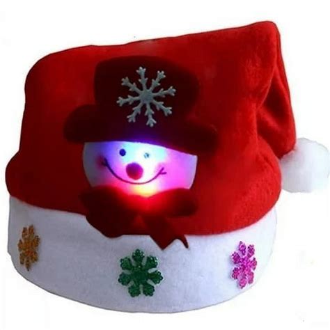 Gorros de Navidad con luz LED, gorros de muñeco de nieve, alce, Papá ...