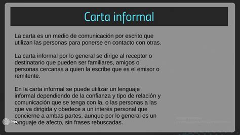 Elementos De La Carta Formal E Informal Youtube