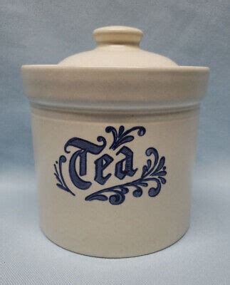 Vintage Pfaltzgraff Blue Yorktown Tea Canister Excellent Condition