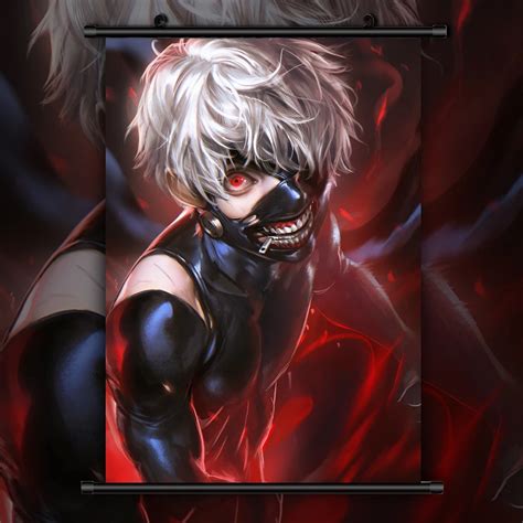 Tokyo Ghoul Kaneki Ken Anime Manga Wall Poster Scroll Painting