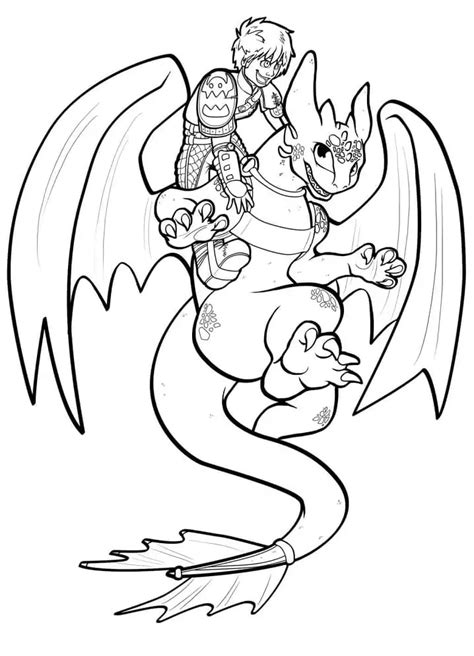 Cute Toothless Flying Coloring Page - Free Printable Coloring Pages for ...