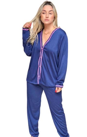 Pijama Feminino Aberto Es Estampado Roupa De Dormir Inverno