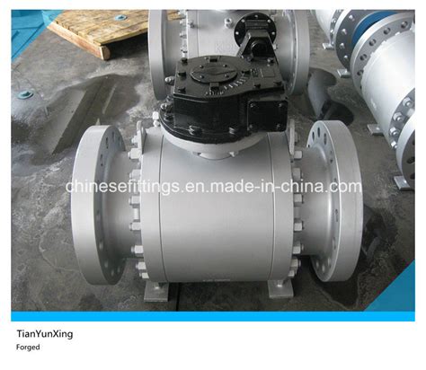 Worm Gear Trunnion Forged Carbon Steel Flanged Ball Valves China